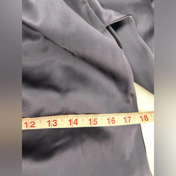 Nanushka Shanti Knot Detail Satin Midi Dress Sleeveless Wrap Navy Blue Size S - Picture 13 of 14